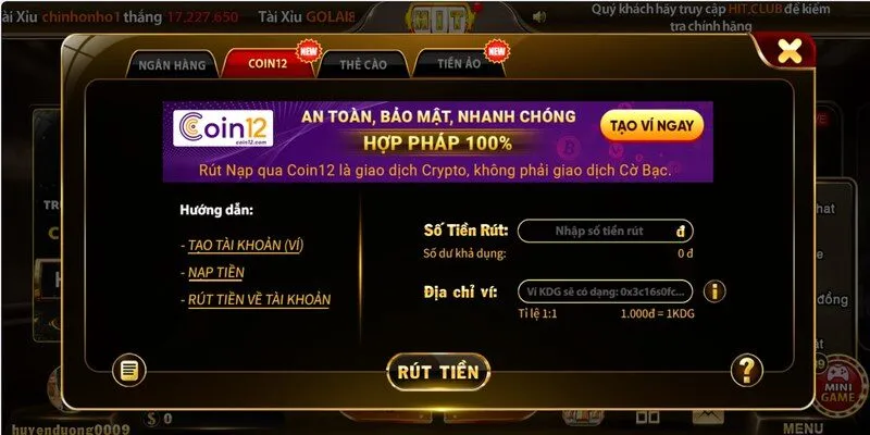Người chơi phải xác minh tài khoản trước khi rút tiền Hitclub